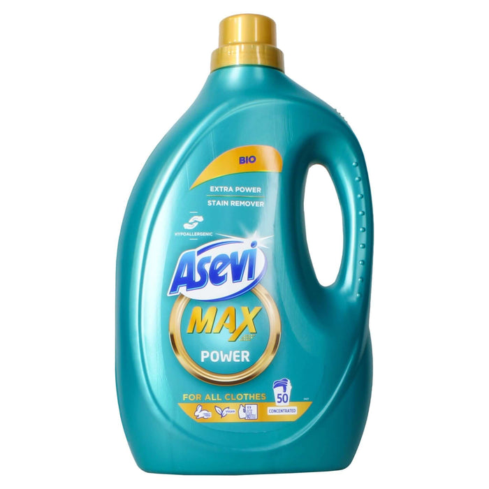 Asevi Max Power Laundry Detergent 2.5L, 50 Washes
