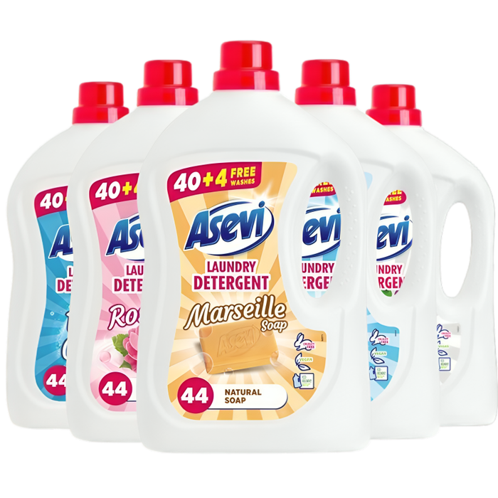 Asevi Laundry Liquid Detergent 2.4L, 44 Wash (Scent Options)