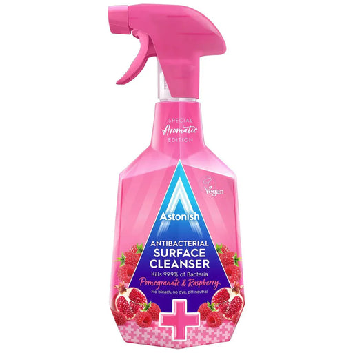 Astonish Antibacterial Surface Cleanser Pomegranate & Raspberry 750 ml spray bottle