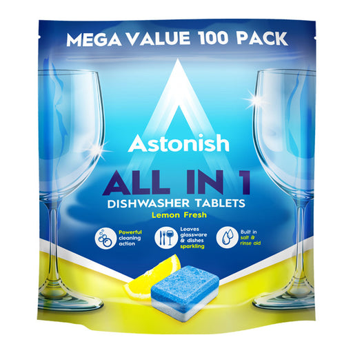 Astonish All in 1 Lemon Dishwasher Tablets 100 pack 