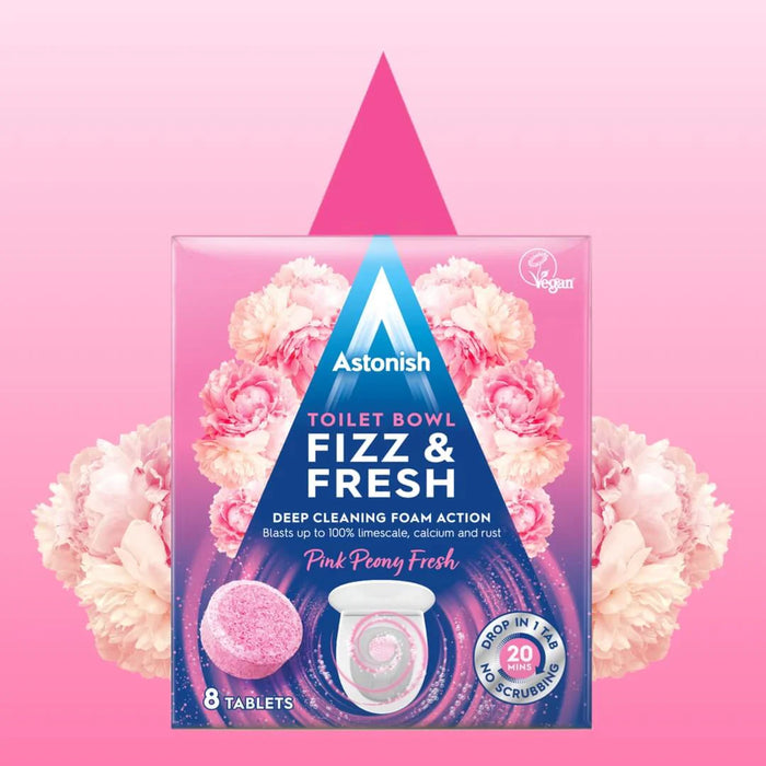 Astonish Toilet Bowl Fizz & Fresh Pink Peony