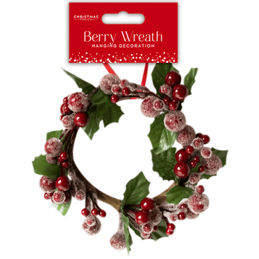 Berry Wreath Decorations, 12cm X 12cm
