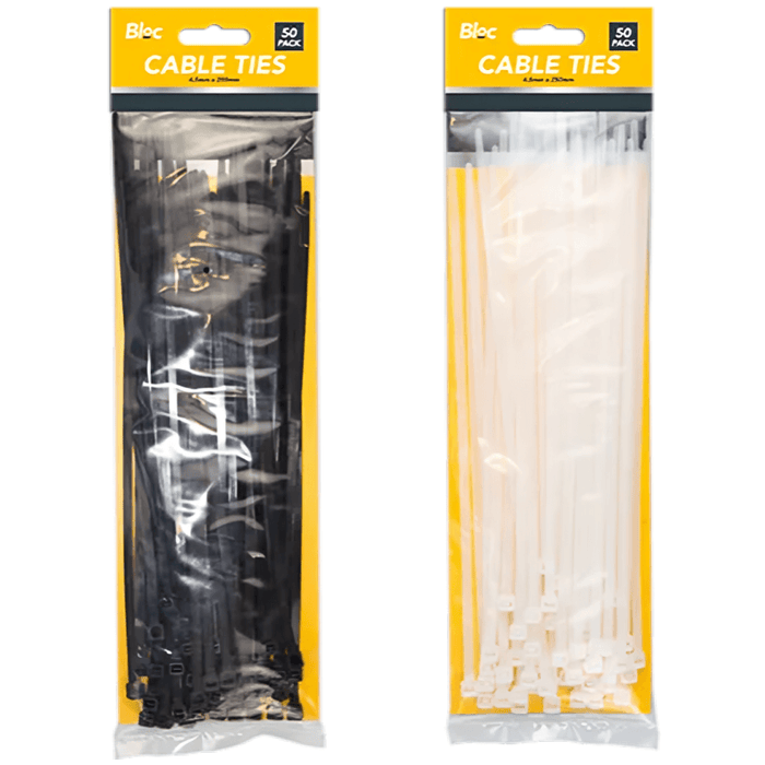 Bloc Cable Ties 4.7mm x 250mm, Pack Of 50
