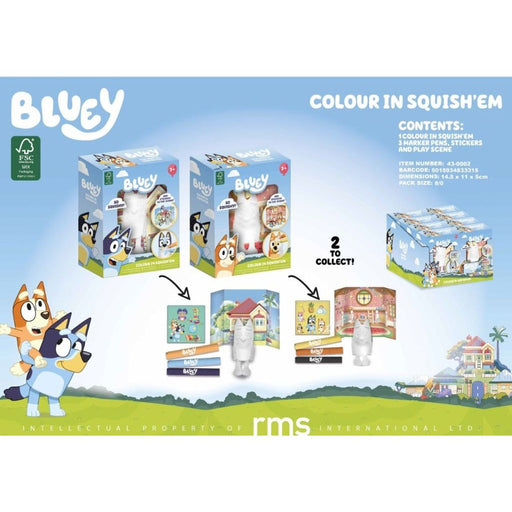 Bluey Colour Your Own Squish'em For Kids
