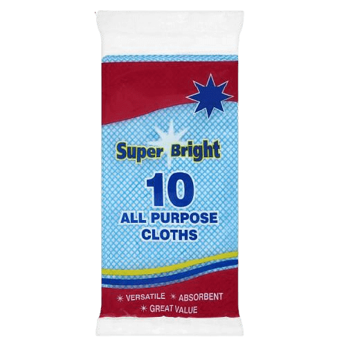 Super Bright All-Purpose Cloths, 10 Pack