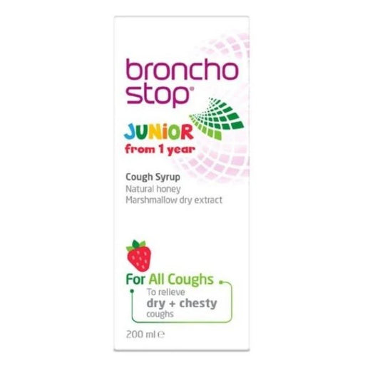Bronchostop Junior Cough Syrup 200ml for children cough relief in the UK