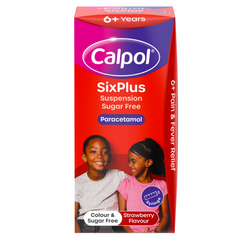 Calpol SixPlus Sugar-Free Paracetamol Suspension 80ml 