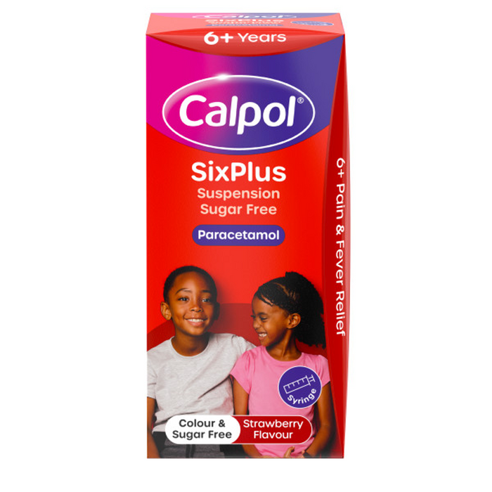Calpol SixPlus Sugar-Free Paracetamol Suspension 80ml 