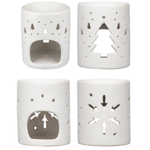 Christmas ceramic wax melt burner festive design 11.5cm