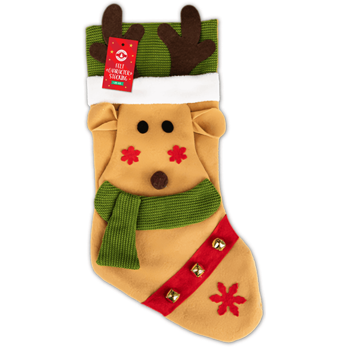Christmas Reindeer Felt Stocking