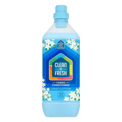 Clean N Fresh Fabric Conditioner Crisp Cotton 1L bottle for 33 washes