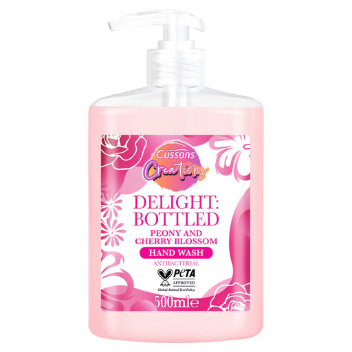 Cussons Creations Peony and Cherry Blossom Antibacterial Hand Wash 500ml