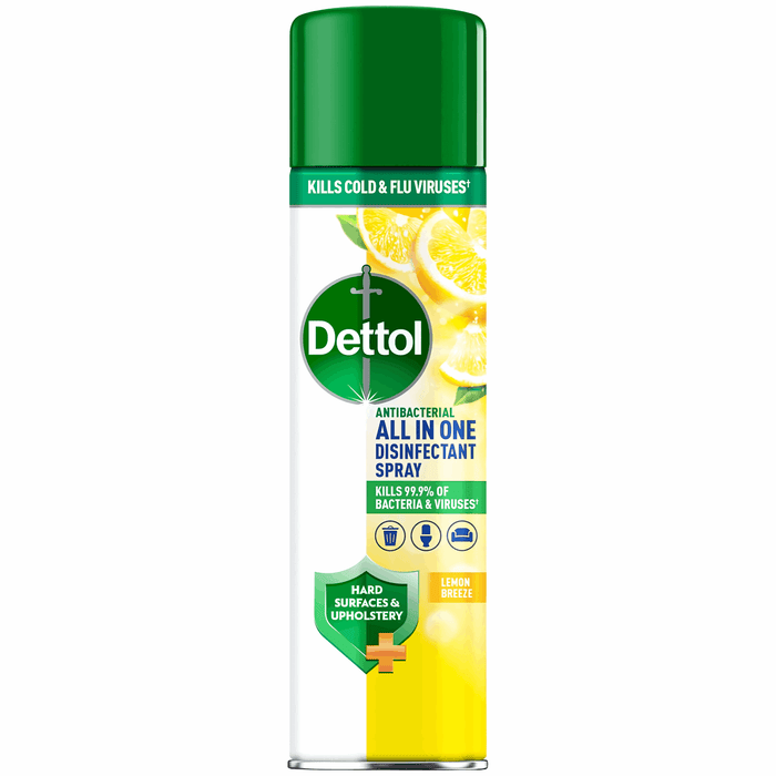 Dettol disinfectant spray lemon fragrance 300ml for hygienic surface cleaning