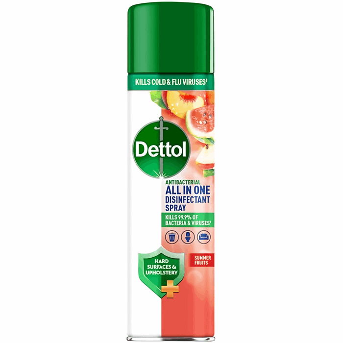 Dettol disinfectant spray summer fruit fragrance 300ml kills 99.9 percent germs
