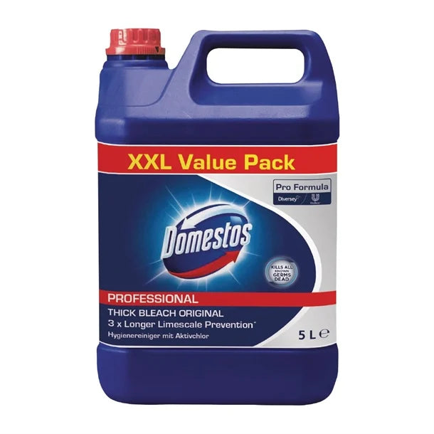 Domestos Pro Formula Professional Thick Bleach Original 5L disinfectant bottle