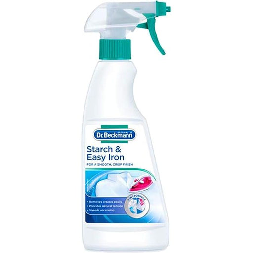 Dr Beckmann Starch and Easy Iron Trigger Spray 500ml bottle for crisp clothes and faster ironing
