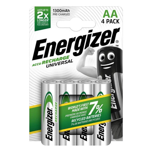 Energizer AA 1300mAh rechargeable batteries pack of 4 for everyday devices