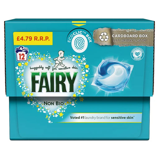 Fairy Non Bio Pods Washing Liquid Capsules 12 Wash laundry