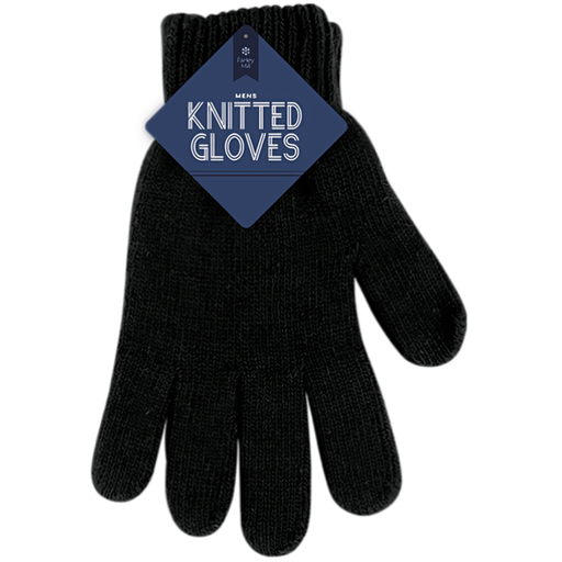 Farley Mill Men's Black Knitted Gloves