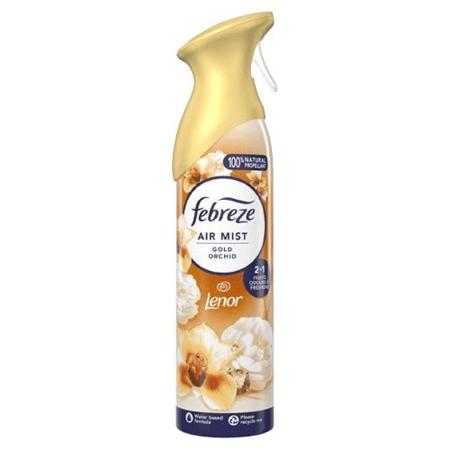 Febreze aerosol mist gold orchid fragrance 185ml odour eliminating spray