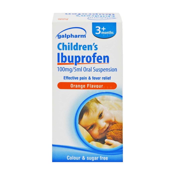 Galpharm 100ml child ibuprofen liquid for children’s pain, inflammation and fever relief