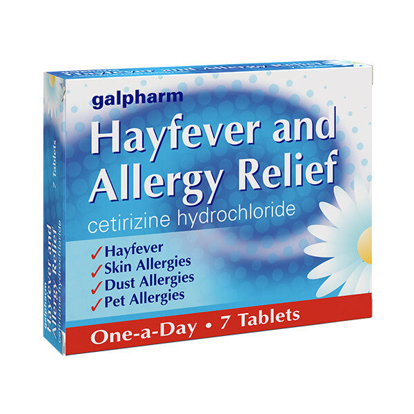 Galpharm Allergy Relief Cetirizine 10gm Tablets 7s | Supamart UK