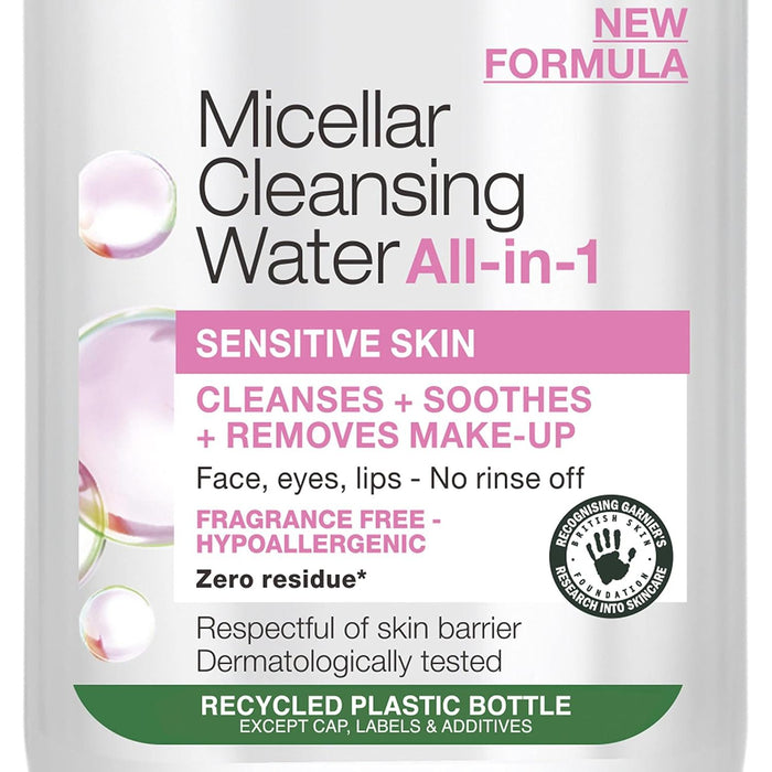 Garnier Micellar Cleansing Water 100ML Label