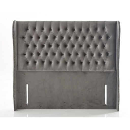 Grande Wing Floorstanding Upholstered Headboard – Grey