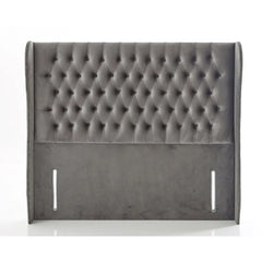Grande Wing Floorstanding Upholstered Headboard – Grey