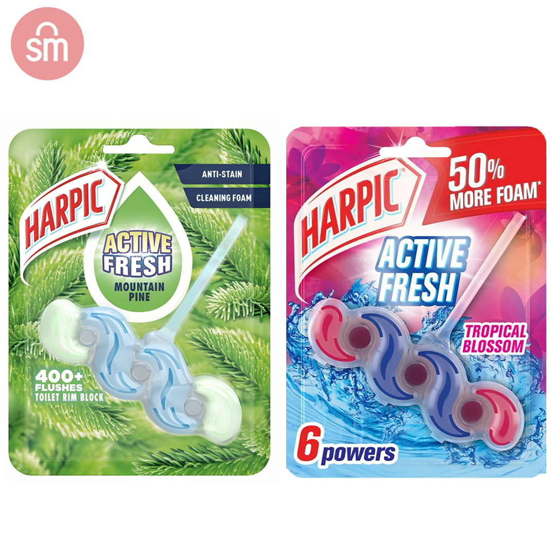 Harpic Active Fresh Rim Block 6 Pack | Supamart UK