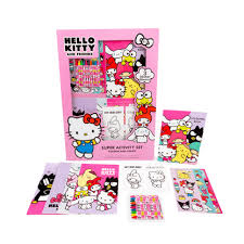 Hello Kitty & Friends Super Activity Set with colouring book, stickers, posters and crayons for kids