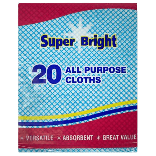 Super Bright All-Purpose Cloths, 20 Pack
