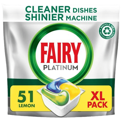 Fairy Platinum Lemon Dishwasher Tablets, 51 Tabs