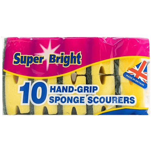 Super Bright Handgrip Scourers, 10 Pack