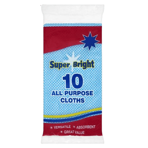 Super Bright All-Purpose Cloths, 10 Pack