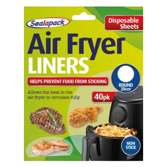 Disposable Air Fryer Liners Round 20cm, 40 Pack
