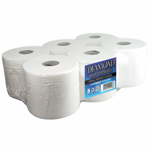 Diamond White Centrefeed Paper Kitchen Tissue, 6 Rolls