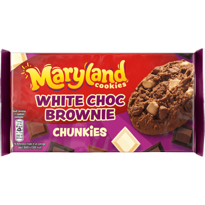 Maryland White Choc Brownie Chunkies Cookies 144g