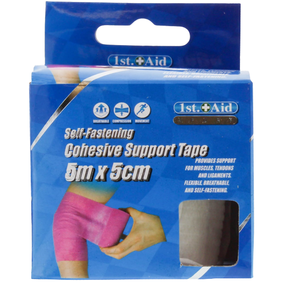 Self Fastening Cohesive Support Tape, 500cm x 5cm