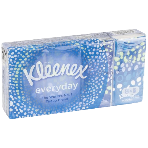 Kleenex Everyday Pocket Facial Tissue 9 Tissues, Pack of 8