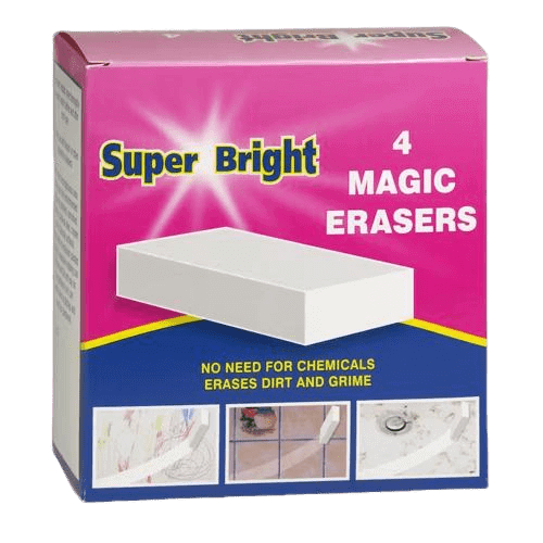 Super Bright Magic Eraser, 4 Pack