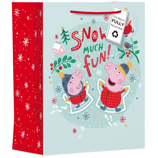 Christmas Peppa Pig Large Gift Bag