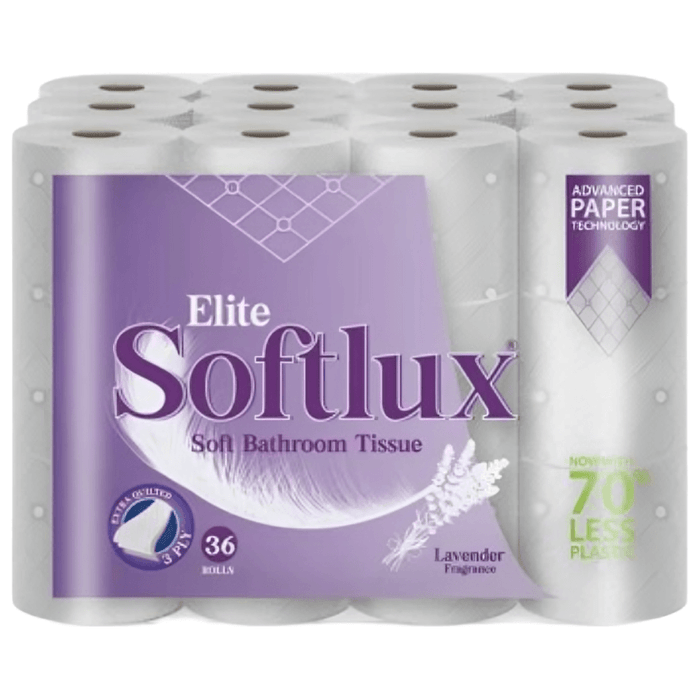 Softlux Elite Lavender Quilted 3Ply Toilet Tissue, 36 Rolls