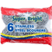 Super Bright Stainless Steel Scourers, 6 Pack