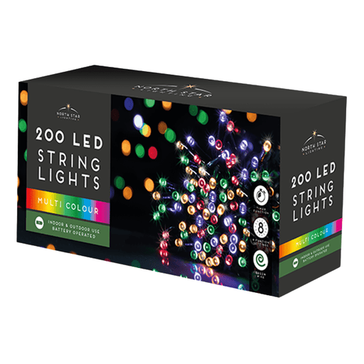LED String Lights Multicolour, 200 Pack Battery Operated