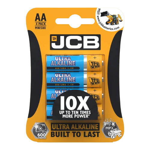 JCB AA Ultra Alkaline Batteries, Pack of 4