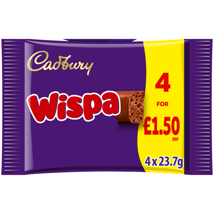 Cadbury Wispa Bars Multipack, 4 x 23.7g