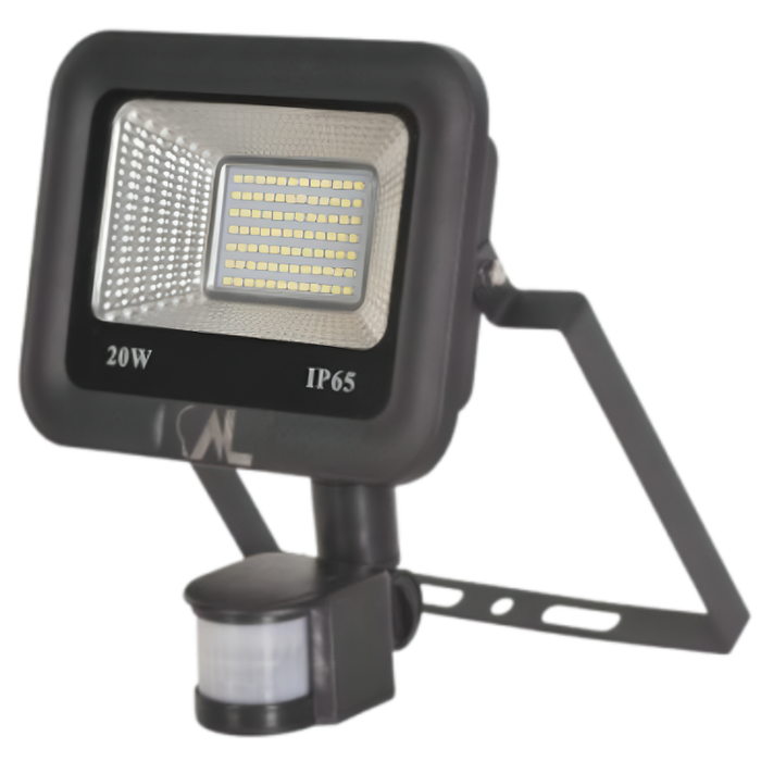 20W LED Floodlight with PIR sensor (>145 LM/watt)