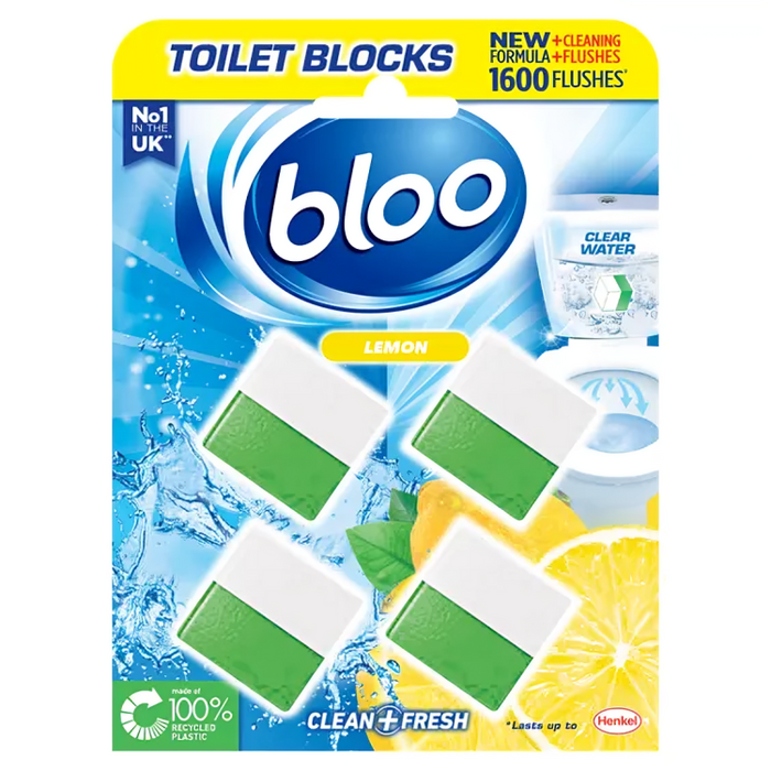 Bloo Toilet Cistern Lemon, 4x50g