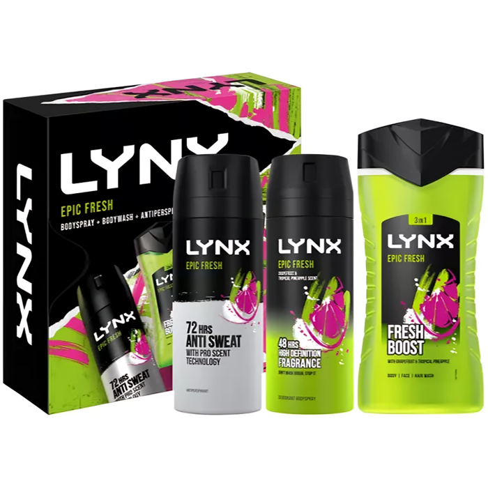 Lynx Deodorant Gift Set, Epic Fresh Trio